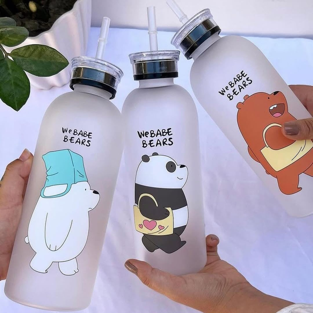 We Babe Bears Frosted Water Bottle | Keep Hydrated with Cuteness (1000ml )