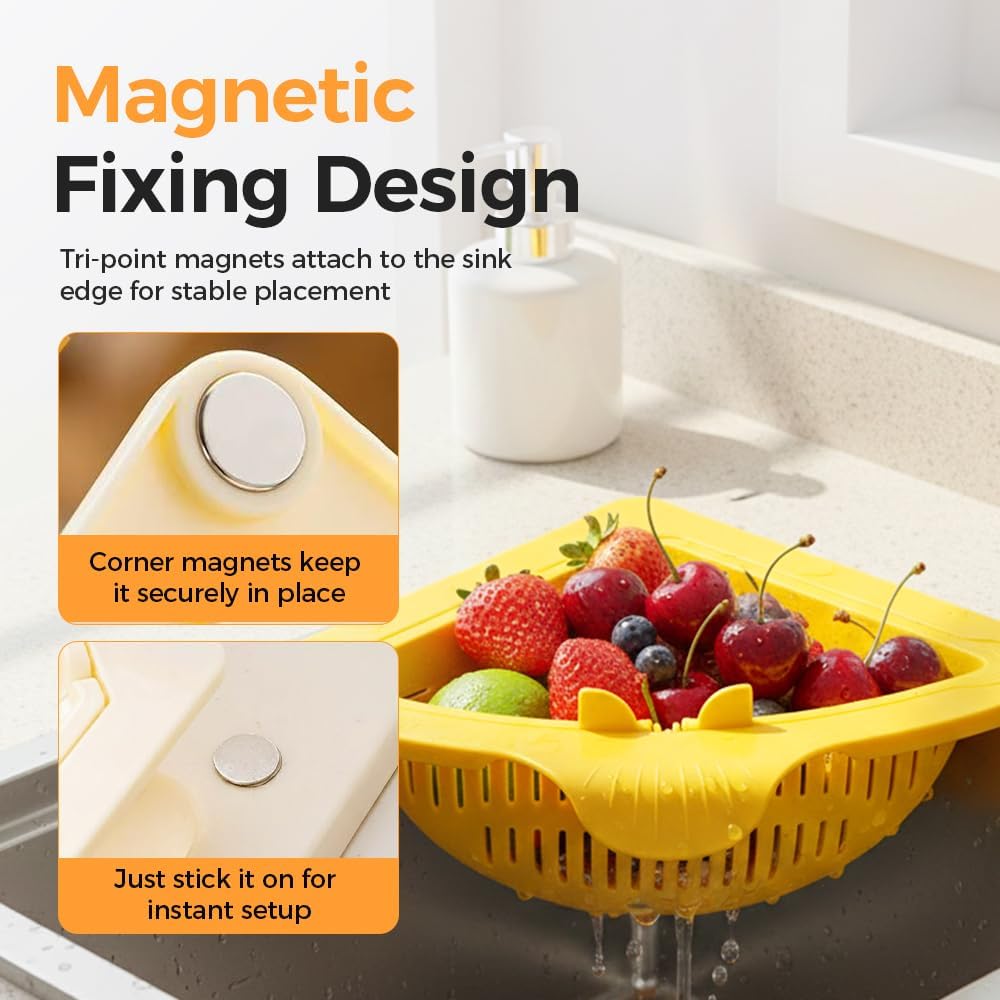 CornerBuddy Magnetic Drain Filter Basket (Random Color)