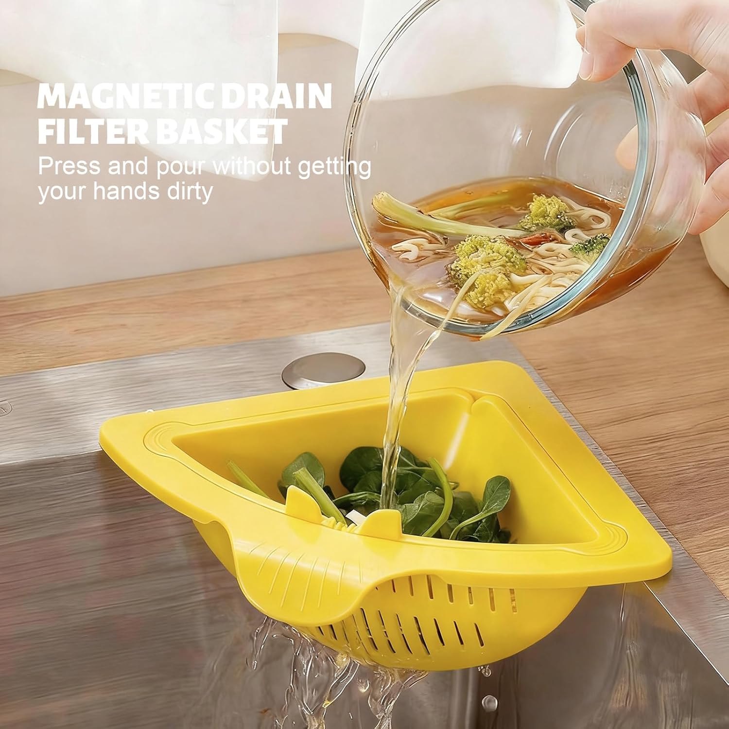 CornerBuddy Magnetic Drain Filter Basket (Random Color)