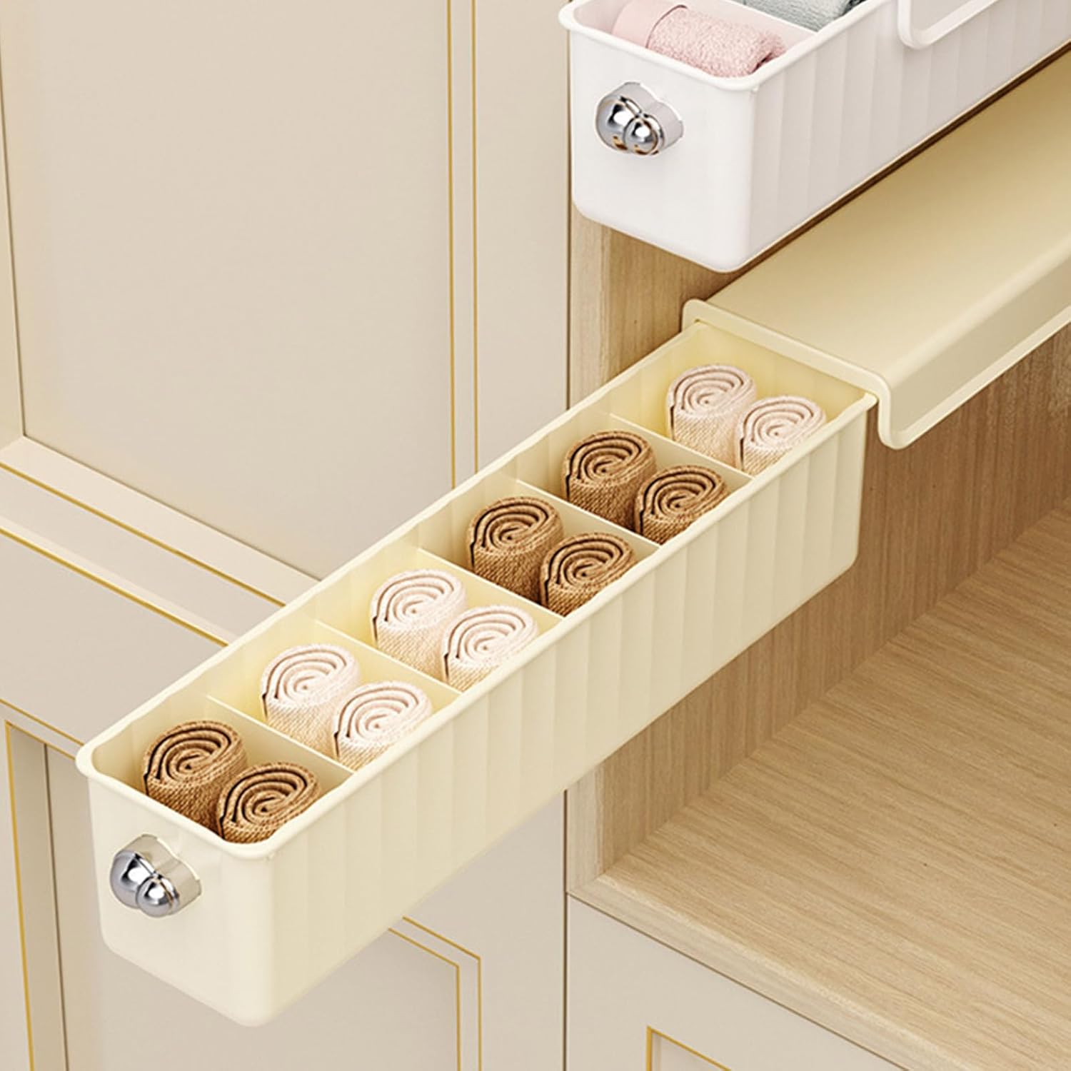 ClosetEase 6-Compartment Wall-Mount Drawer Organizer