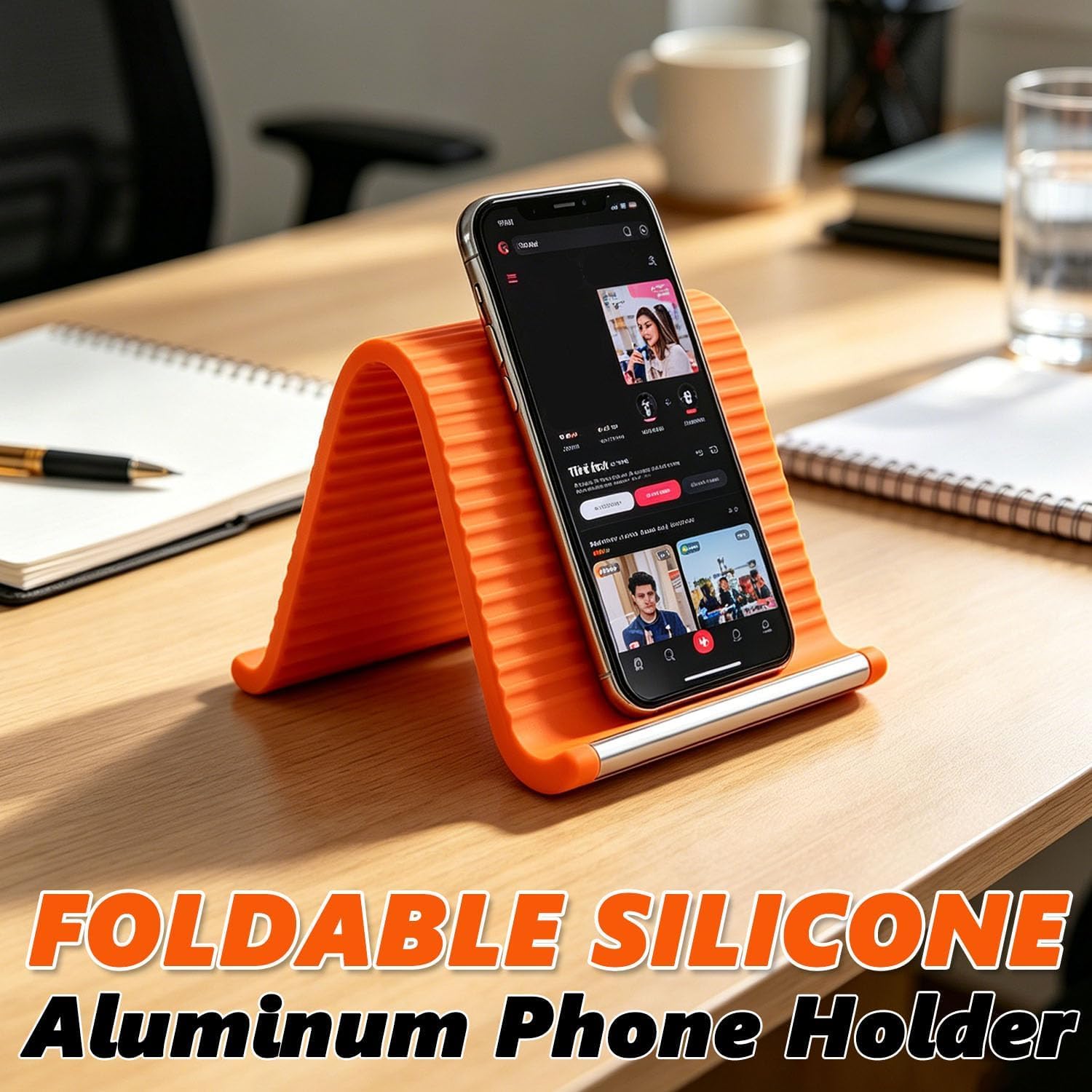 FoldEase Universal Foldable Silicone Phone Holder