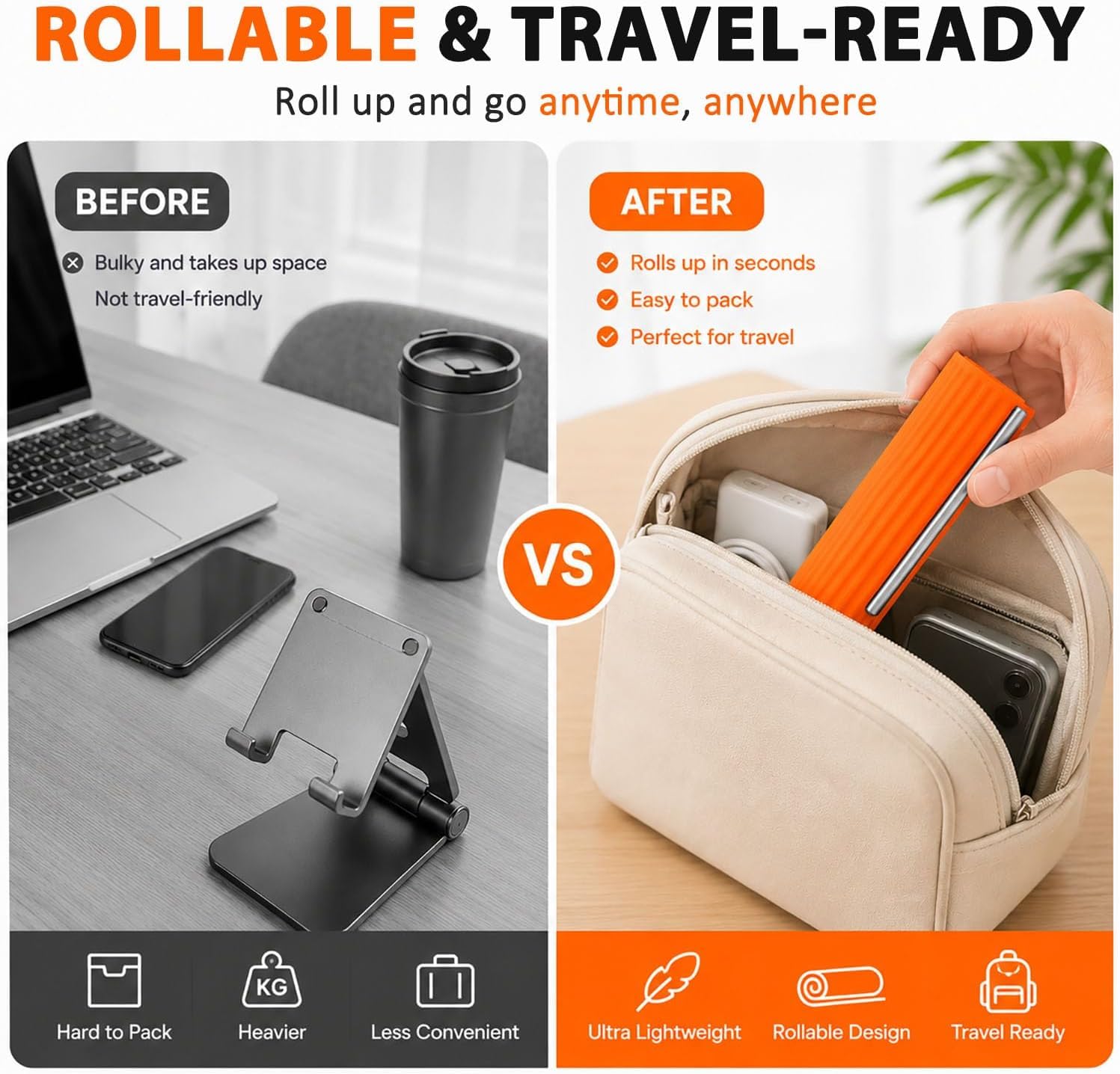 FoldEase Universal Foldable Silicone Phone Holder