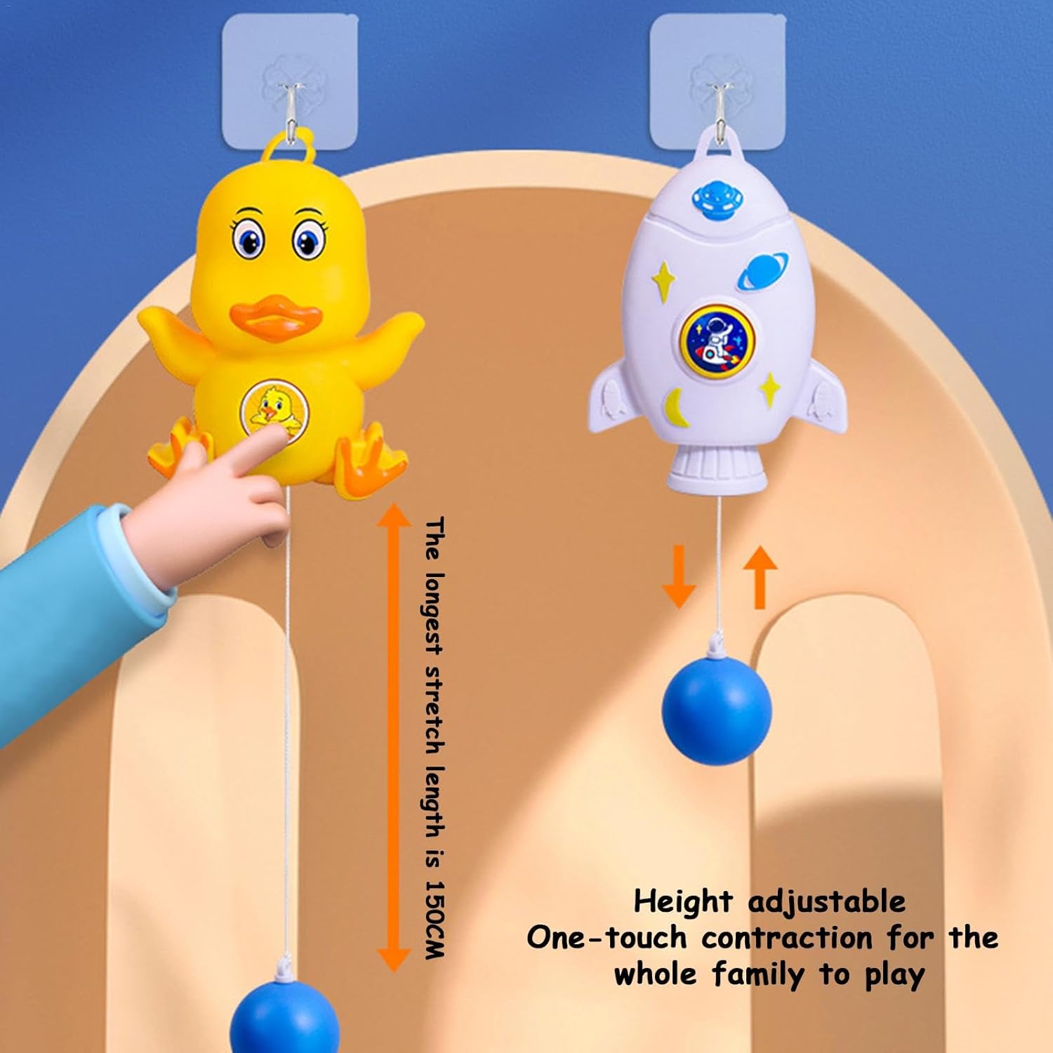 Multifunctional Hanging Table Tennis Trainer Set for Kids