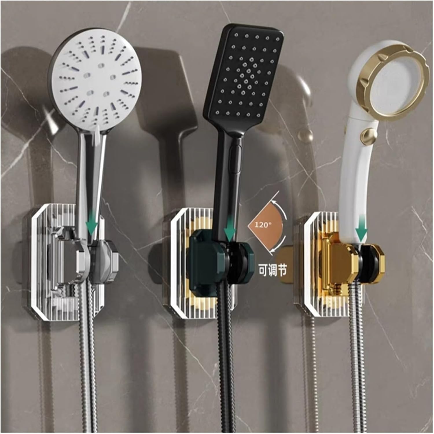 Self-Adhesive Adjustable Acrylic Shower Holder