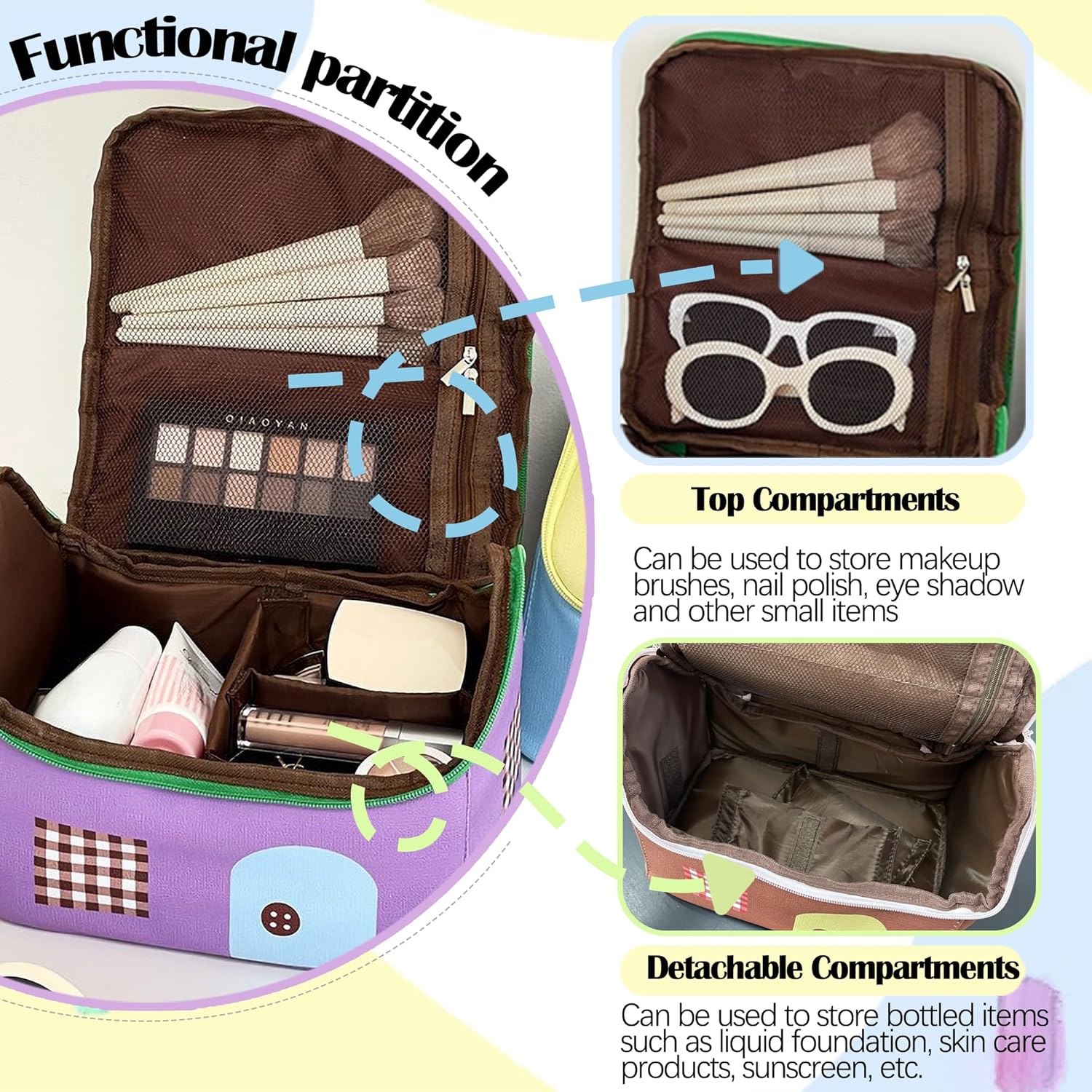 GlowHaven House-Shaped Makeup Bag