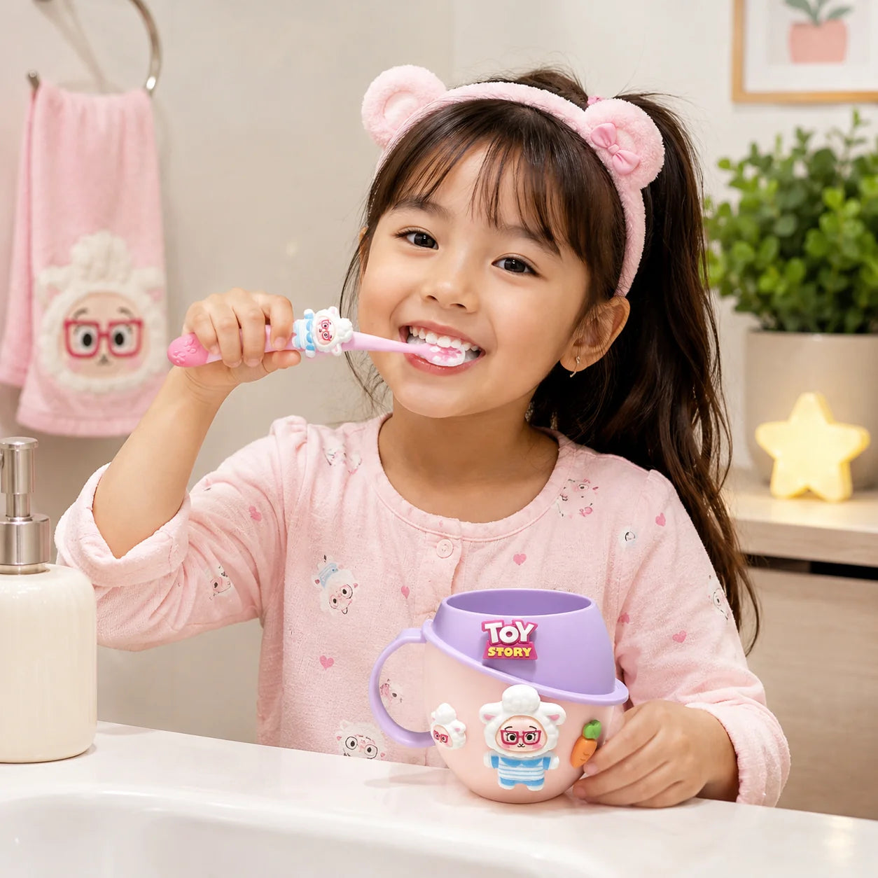 BrushBuddy Zootopia Kids Cartoon Toothbrush Cup Set
