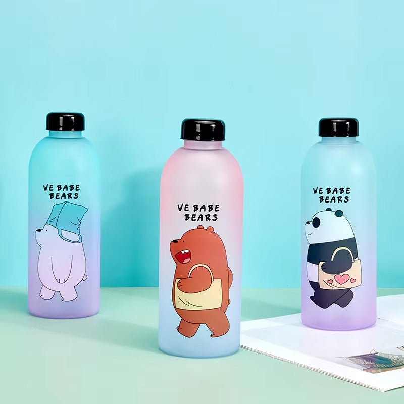 We Babe Bears Multicolored Water Bottle for Kids (1000ml)