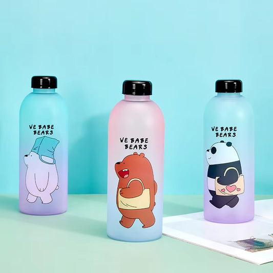 We Babe Bears Multicolored Water Bottle for Kids (1000ml)