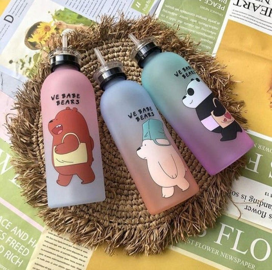We Babe Bears Multicolored Water Bottle for Kids (1000ml)