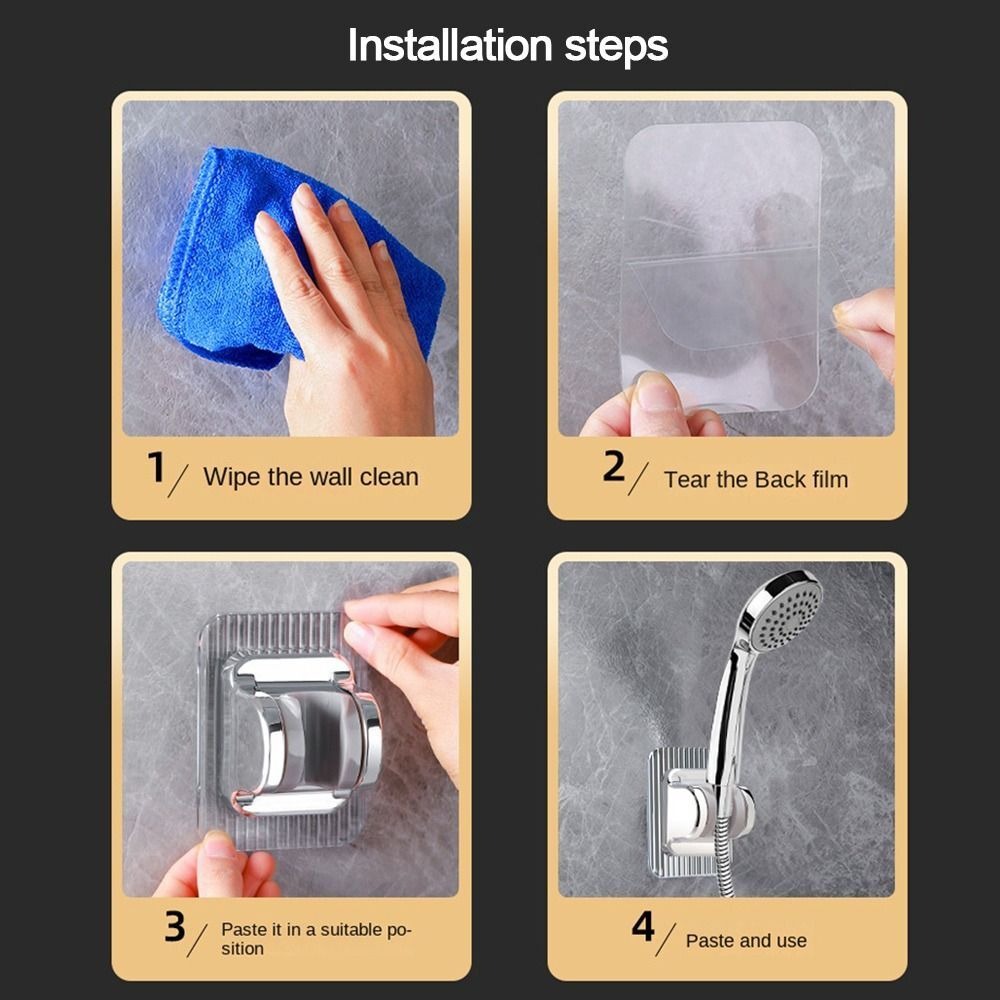 Self-Adhesive Adjustable Acrylic Shower Holder