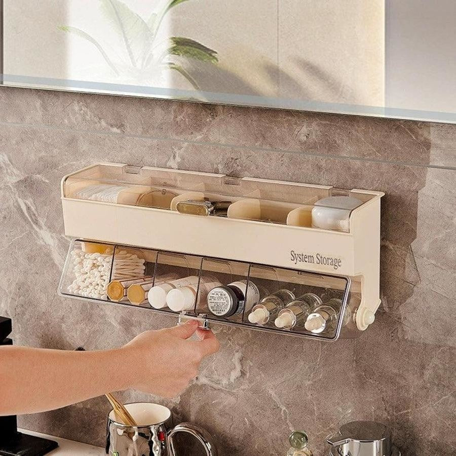 LuxeStack Wall-Mounted Multi-Compartment Organizer