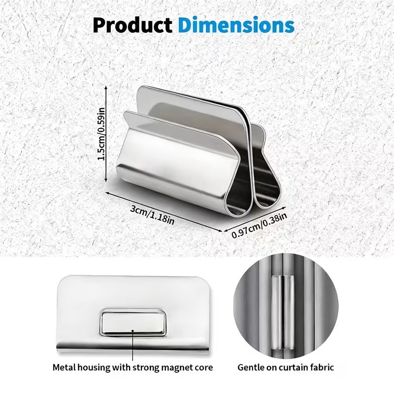 SnapEase Magnetic Curtain Closure Clips