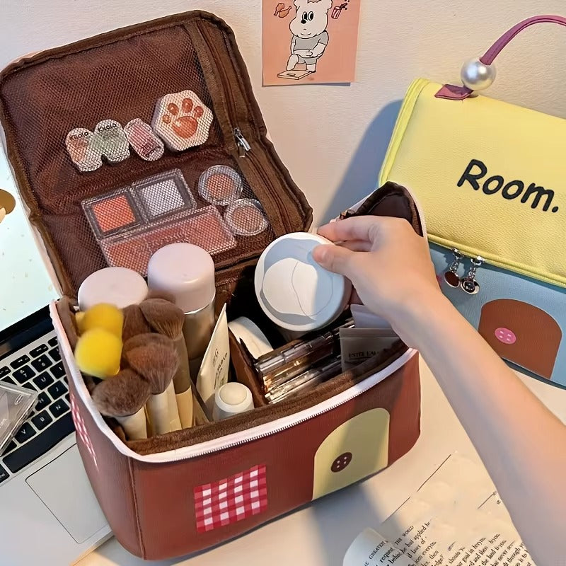 GlowHaven House-Shaped Makeup Bag
