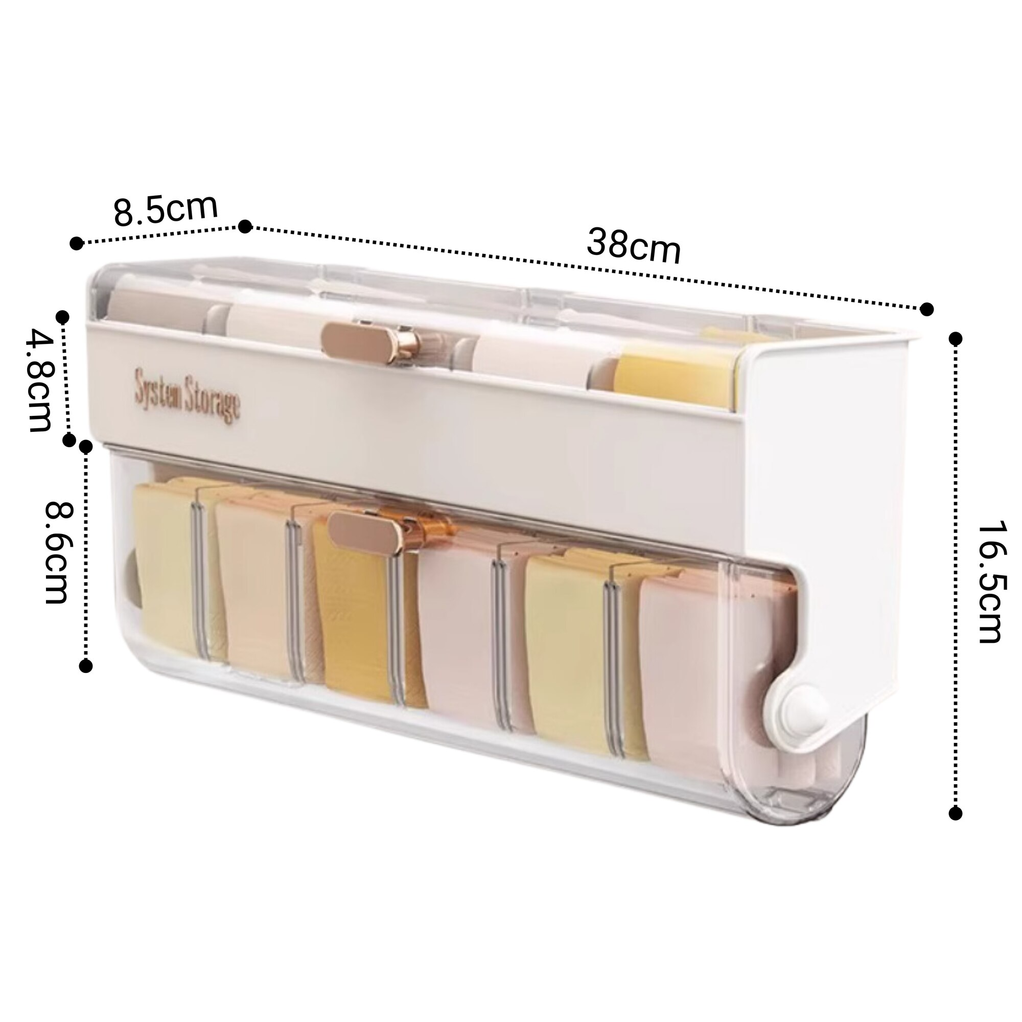 LuxeStack Wall-Mounted Multi-Compartment Organizer