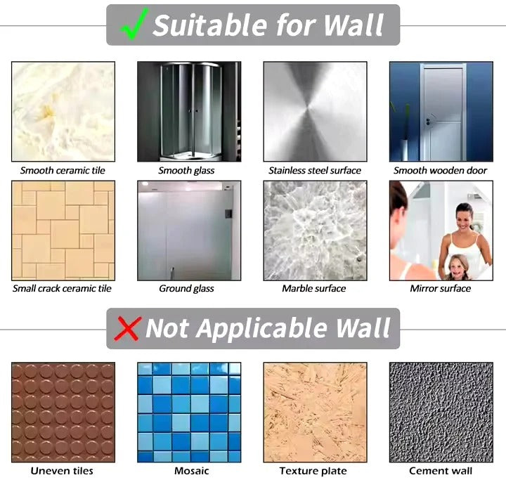 Self-Adhesive Adjustable Acrylic Shower Holder