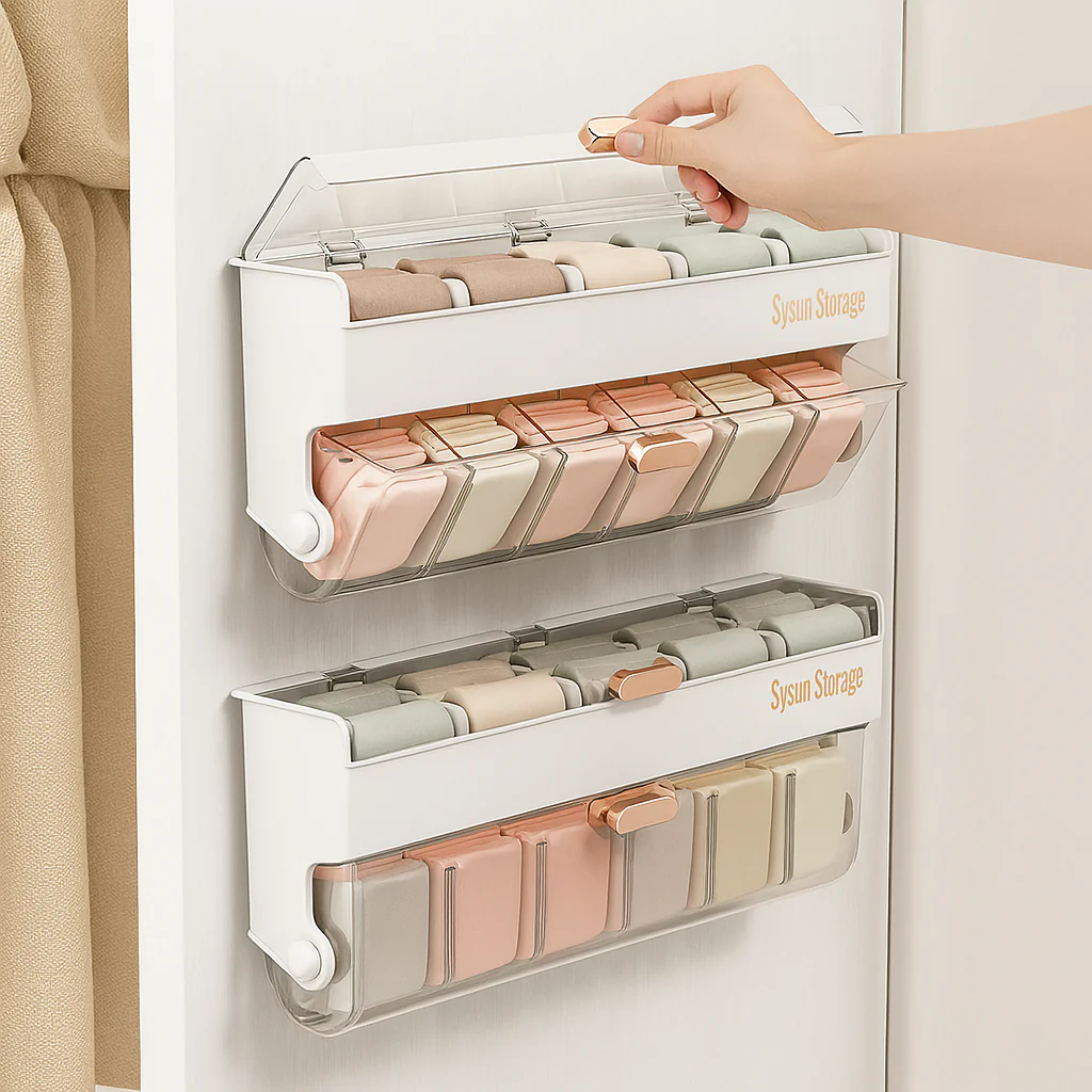 LuxeStack Wall-Mounted Multi-Compartment Organizer