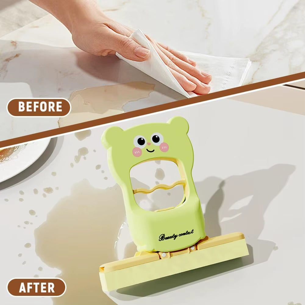 CleanMate Cute Cartoon Foldable Mop for Easy Wet and Dry Cleanup