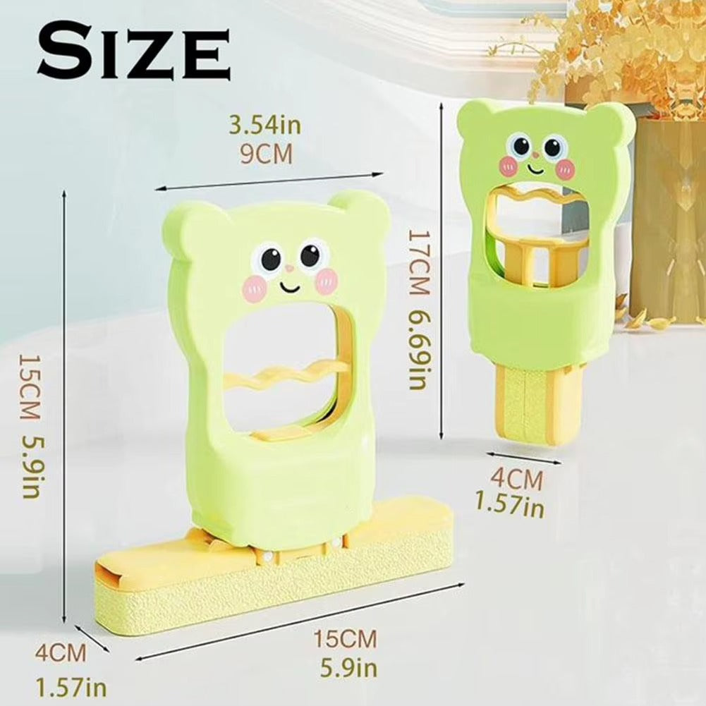 CleanMate Cute Cartoon Foldable Mop for Easy Wet and Dry Cleanup